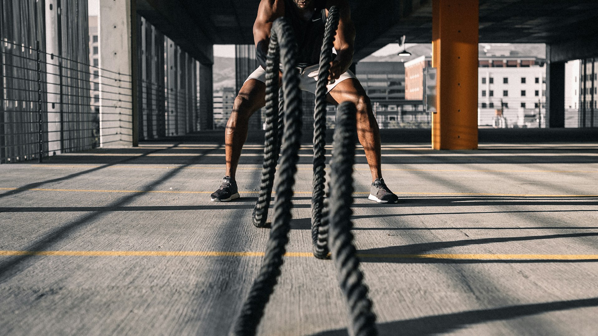 Modern fitness facility with analytics dashboard